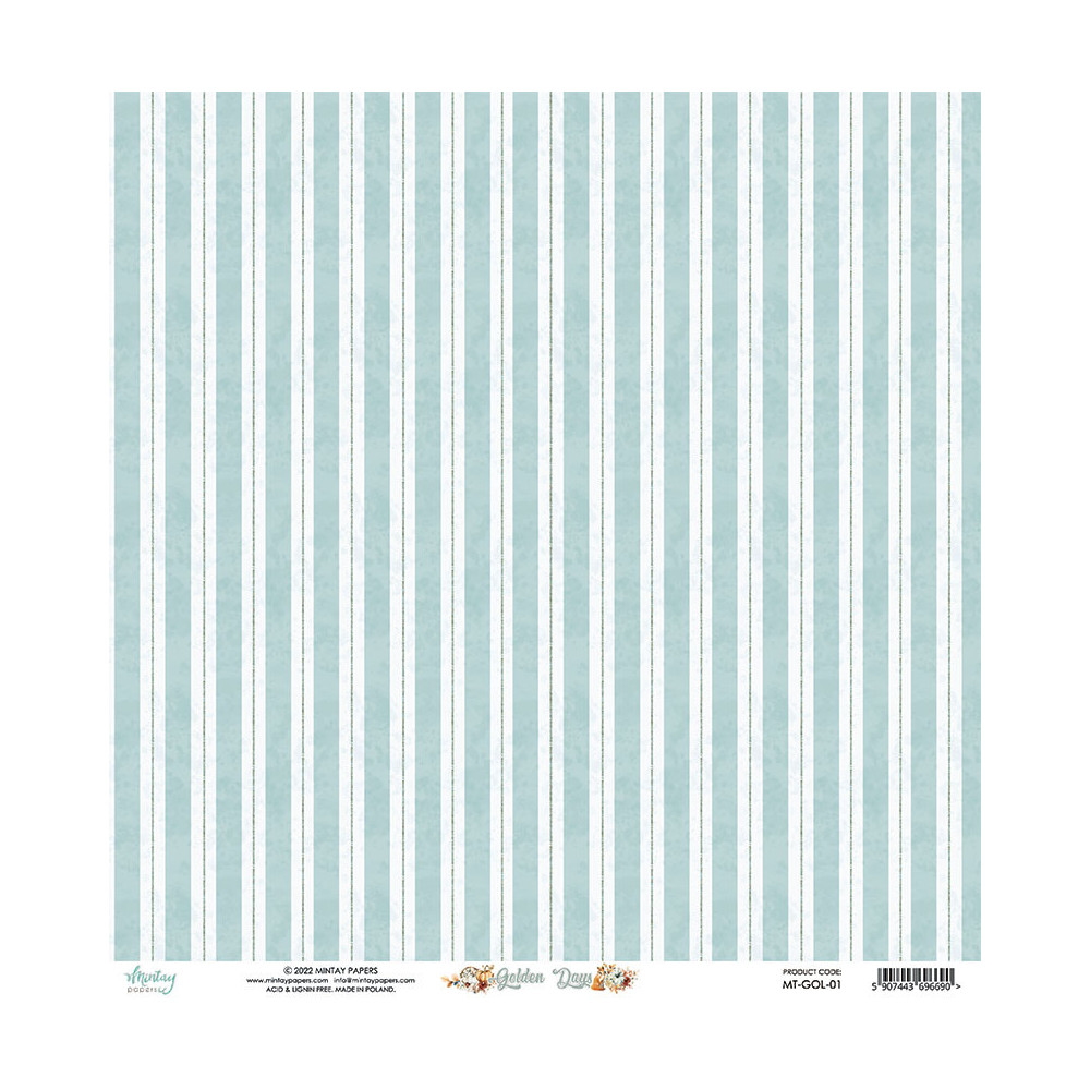 Papier do scrapbookingu 30,5 x 30,5 cm - Mintay - Golden Days 01