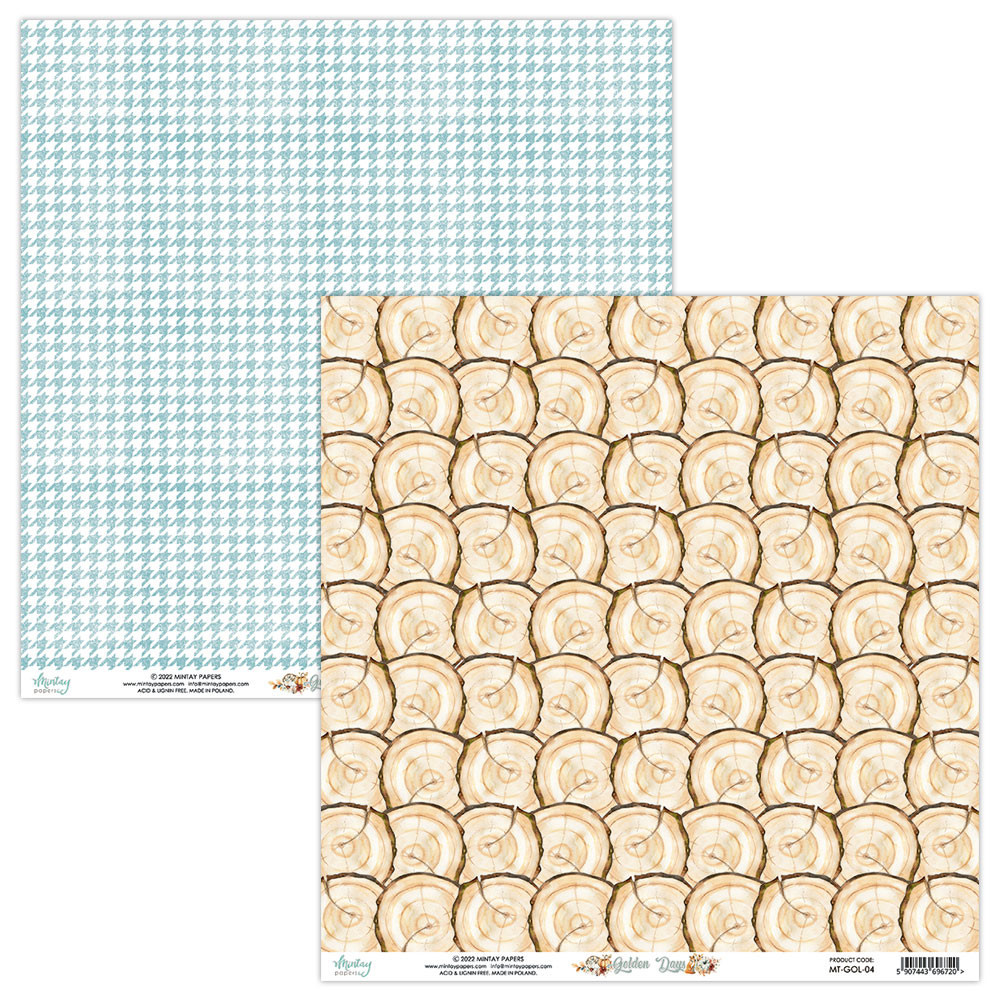 Papier do scrapbookingu 30,5 x 30,5 cm - Mintay - Golden Days 04