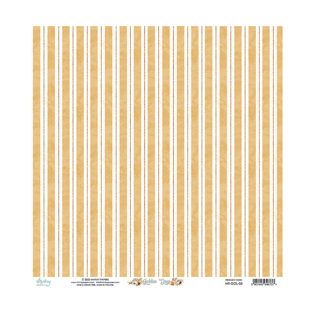 Scrapbooking paper 30,5 x 30,5 cm - Mintay - Golden Days 05