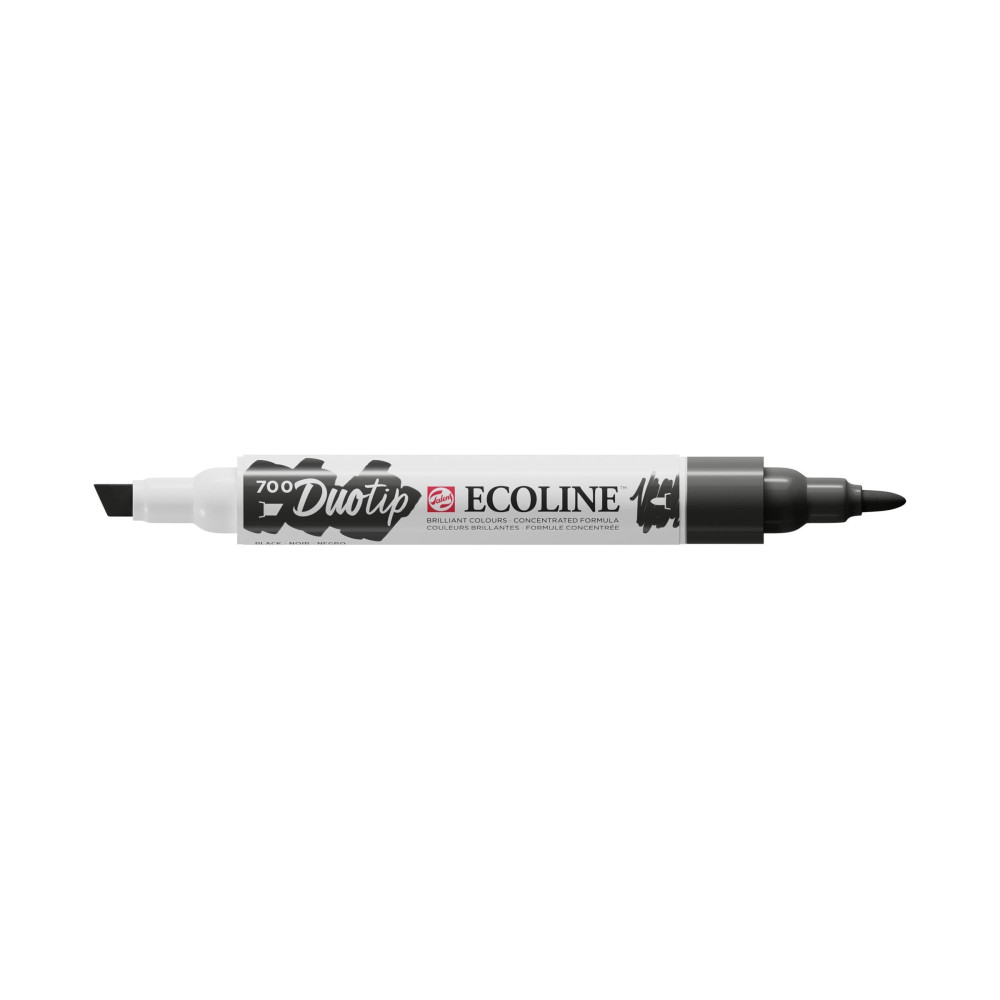 Pisak dwustronny Ecoline Duotip - Talens - 700, Black