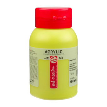 Acrylic paint - Talens Art Creation - 243, Greenish Yellow, 750 ml