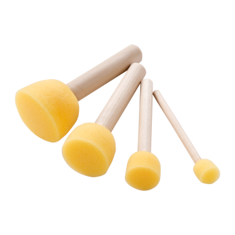 Set of sponge-tip stippling brushes - Talens Art Creation - 4 pcs