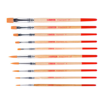 Set of poliester Filament brushes - Talens Art Creation - 10 pcs.