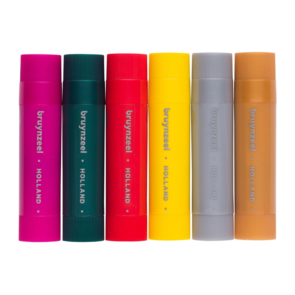 Poster paint stick set, Metallic - Bruynzeel - 6 colors x 10 g