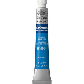 Cotman Watercolor Paint - Winsor & Newton - Cobalt Blue Hue, 8 ml