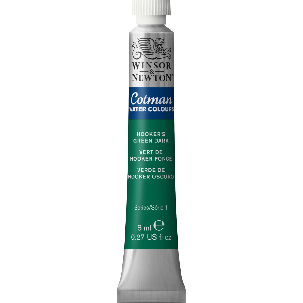Cotman Watercolor Paint - Winsor & Newton - Hooker's Green Dark, 8 ml