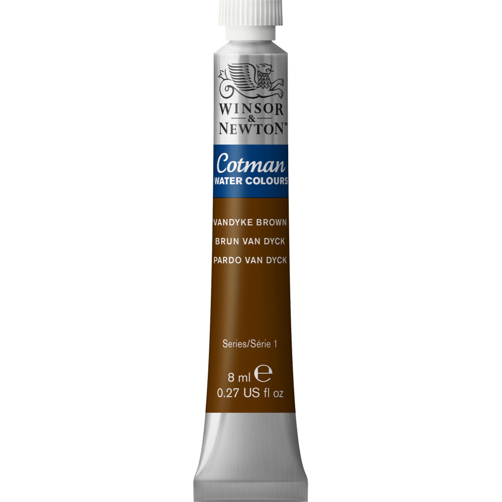 Cotman Watercolor Paint - Winsor & Newton - Vandyke Brown, 8 ml