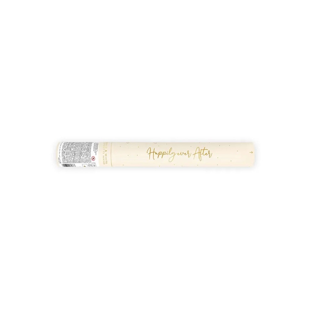 Cannon, rectangles - white and gold, 35 cm