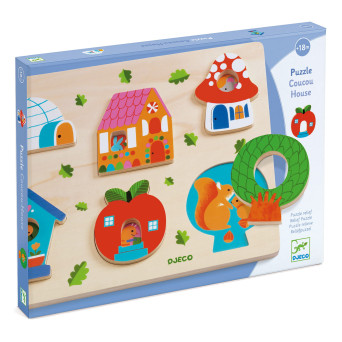 Wooden puzzle for kids - Djeco - Houses