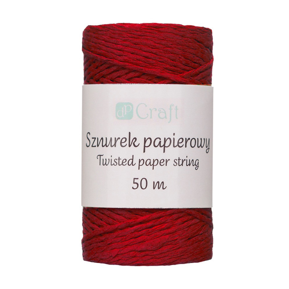 Twisted paper string - DpCraft - red, 50 m