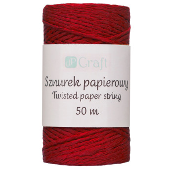 Twisted paper string - DpCraft - red, 50 m