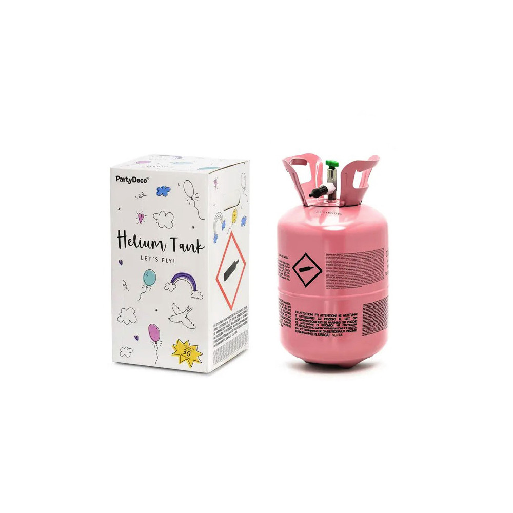 Disposable bottle with helium - pink, 0.20 m3