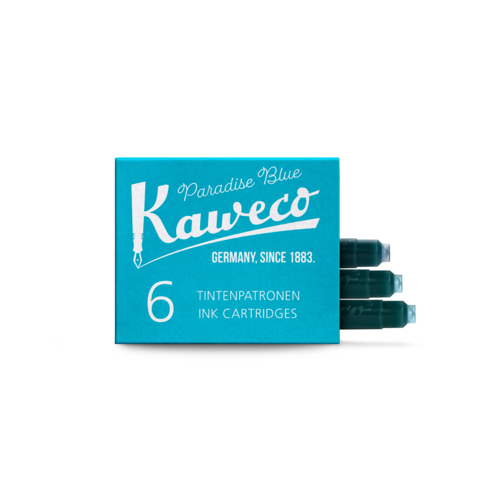 Naboje atramentowe - Kaweco - Paradise Blue, 6 szt.