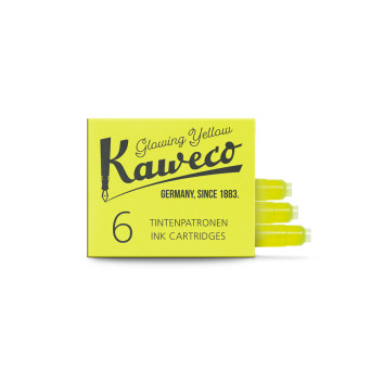 Naboje atramentowe - Kaweco - Glowing Yellow, 6 szt.