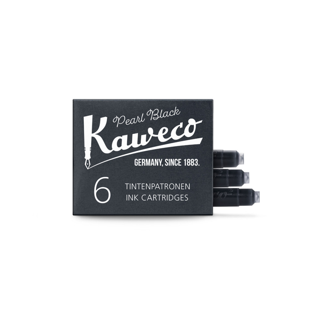 Naboje atramentowe - Kaweco - Pearl Black, 6 szt.