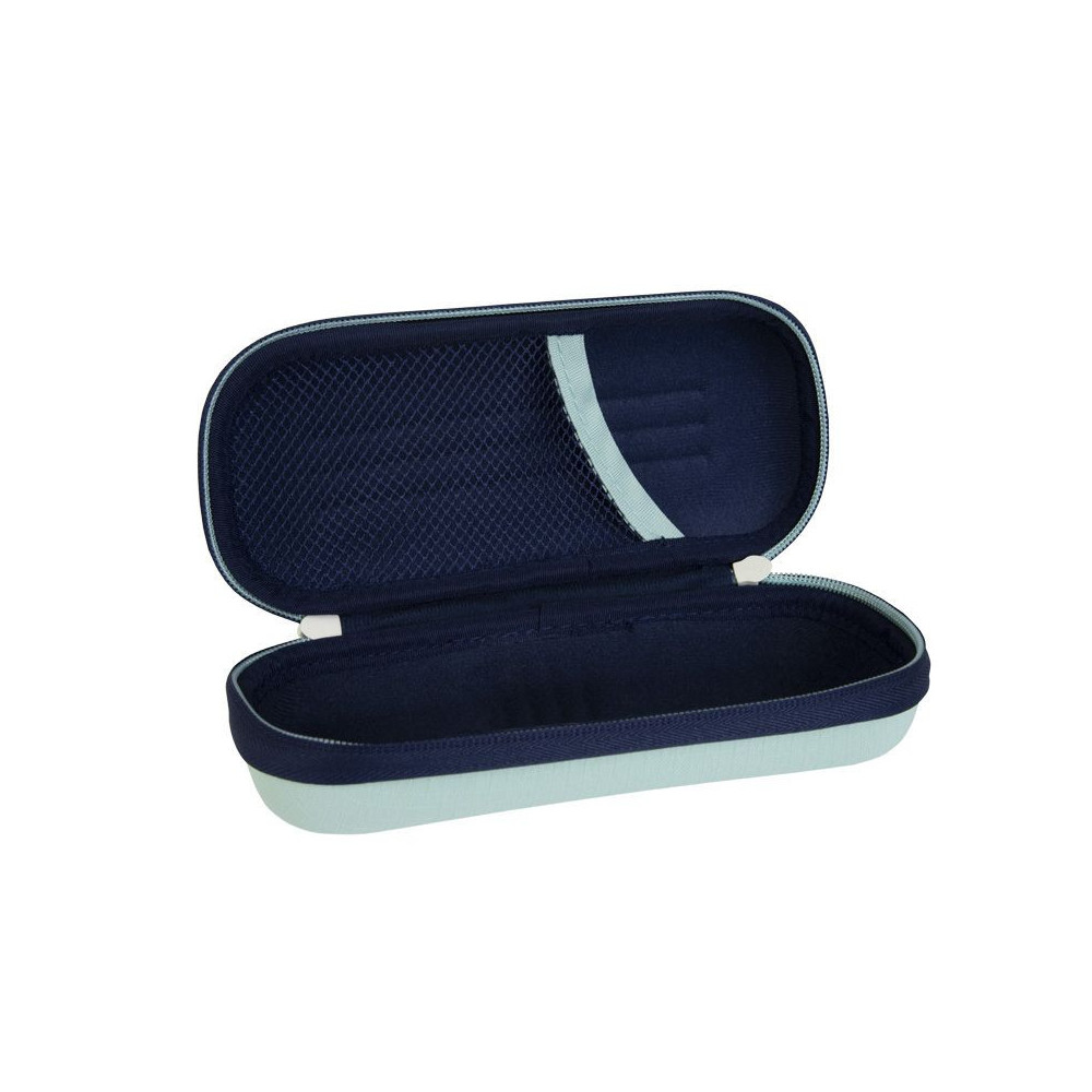 Semi-rigid oval pencil case 1918 series - Milan - green