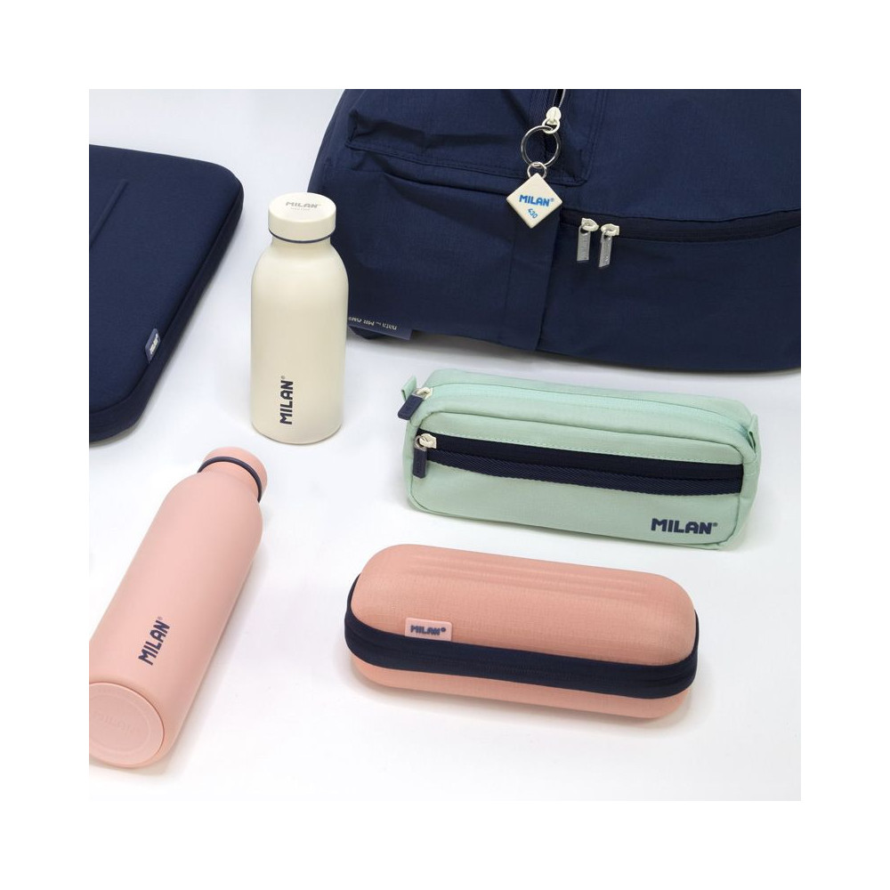 2-zipped rectangular pencil case 1918 series - Milan - green