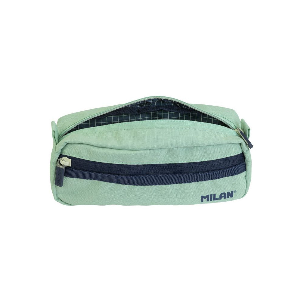 2-zipped rectangular pencil case 1918 series - Milan - green