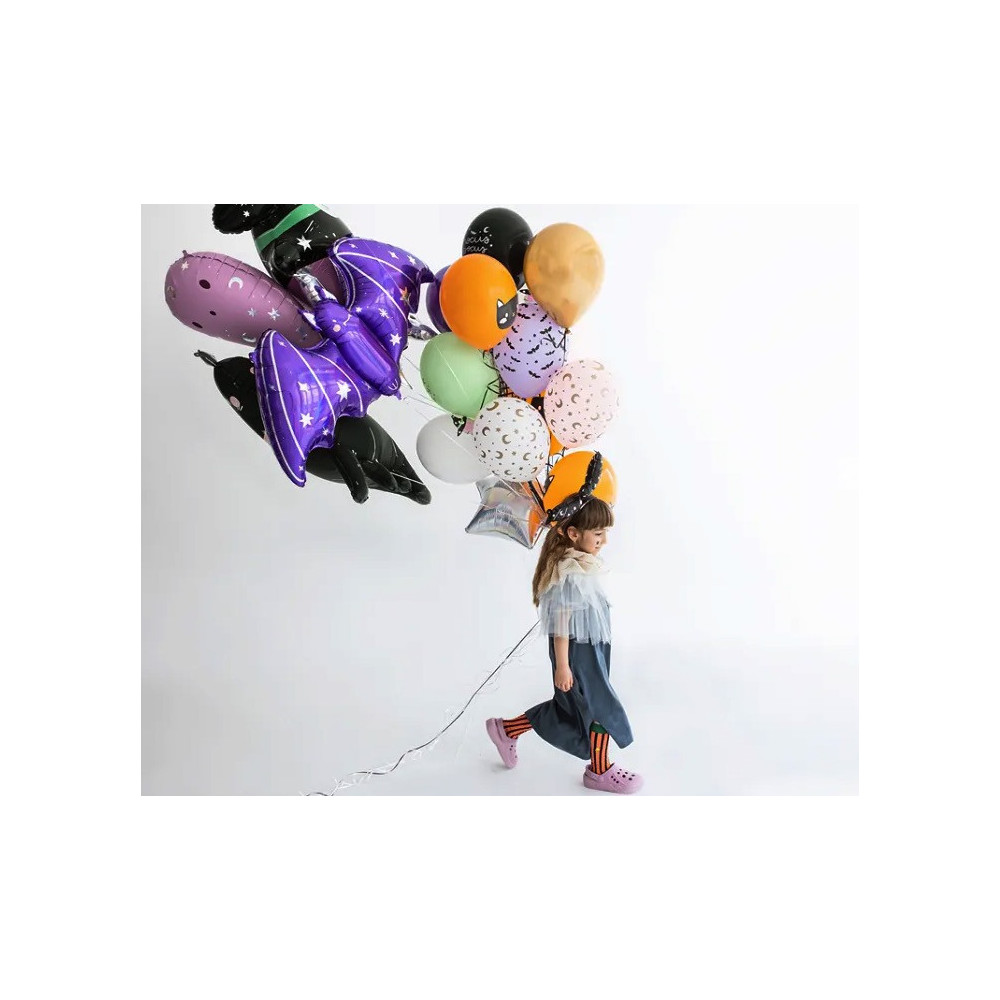 Foil balloon, Bat - violet, 119,5 x 51 cm