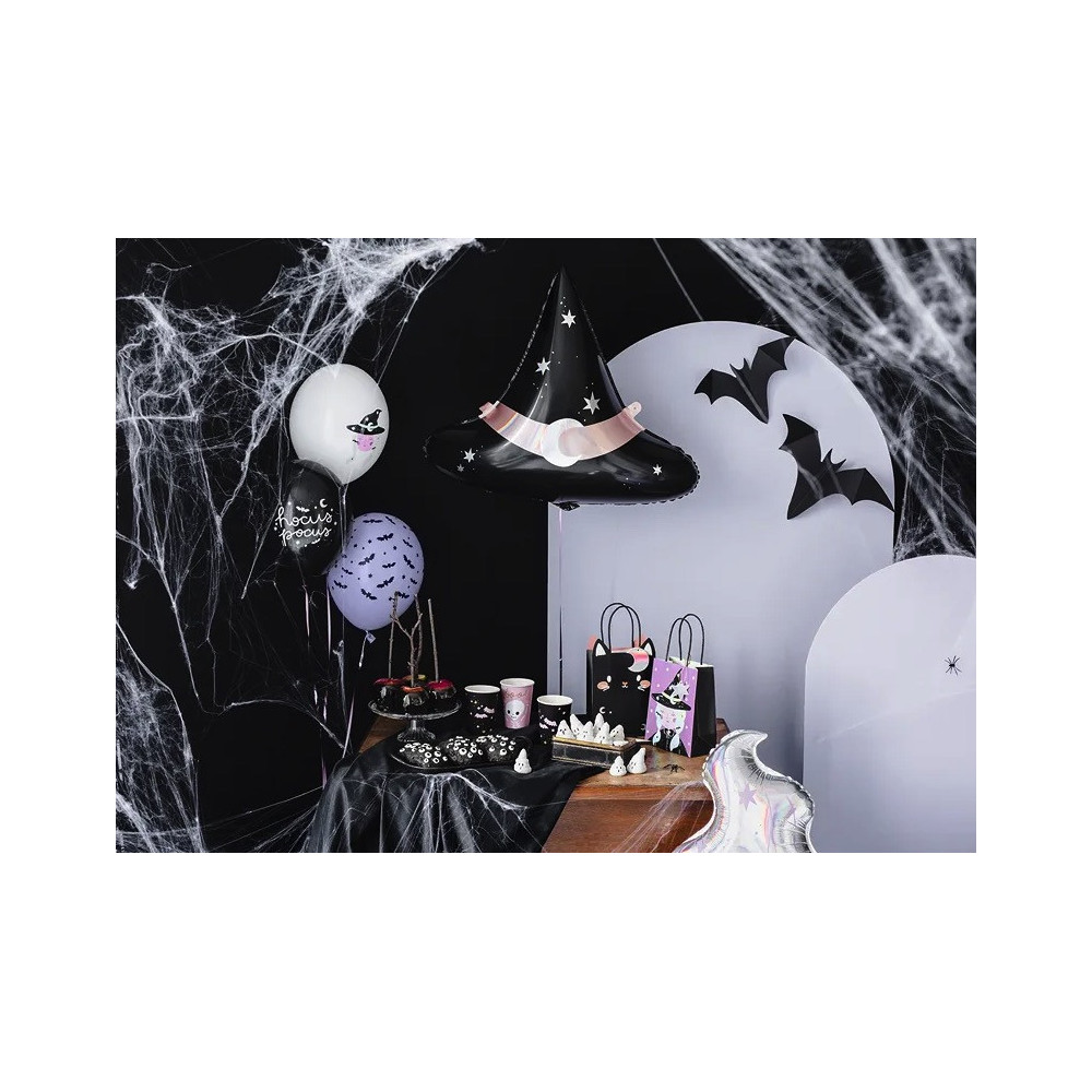 Foil balloon, Witch's hat - black, 66,5 x 57,5 cm