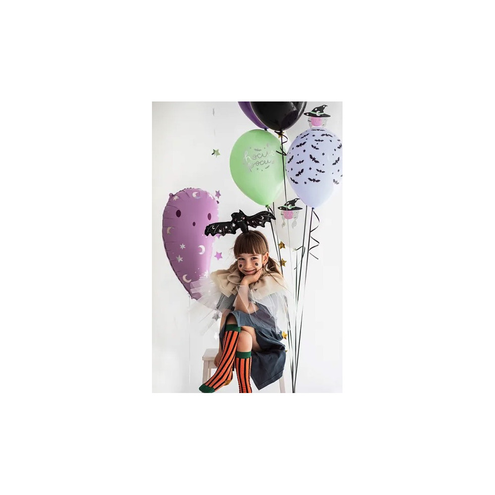 Balon foliowy, Nietoperz - czarny, 40,5 x 13 cm