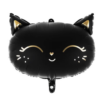 Foil balloon, Kitty - black, 48 x 36 cm