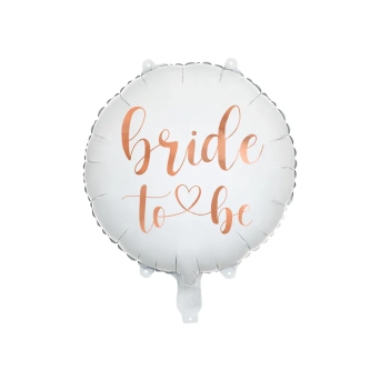 Balon foliowy Bride to be - biały, 45 cm
