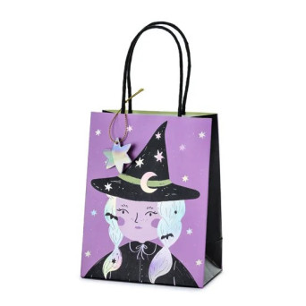 Gift paper bag, Witch - 8 x 14 x 18 cm