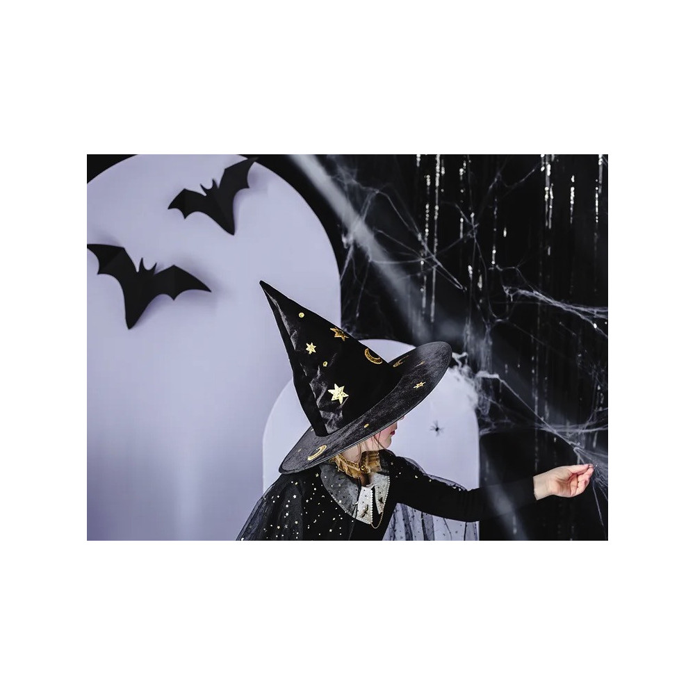 Witch hat with print - black, 42 x 32 cm