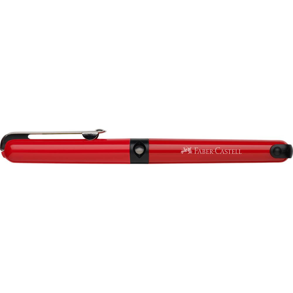 Szkolne pióro wieczne z wkładami - Faber-Castell - czerwone, M