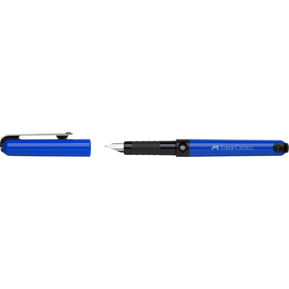 School fountain pen with cartridges - Faber-Castell - blue, M