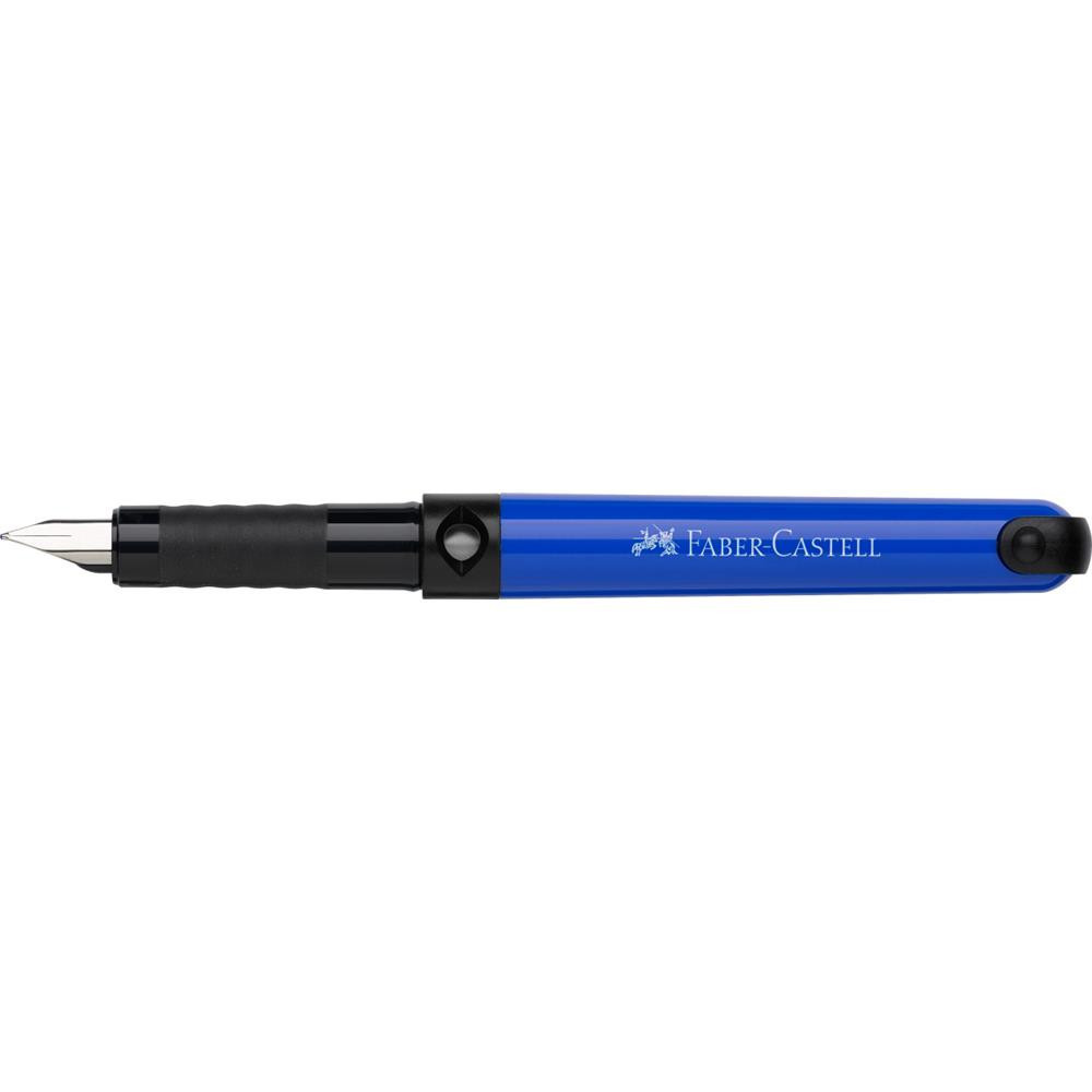 School fountain pen with cartridges - Faber-Castell - blue, M