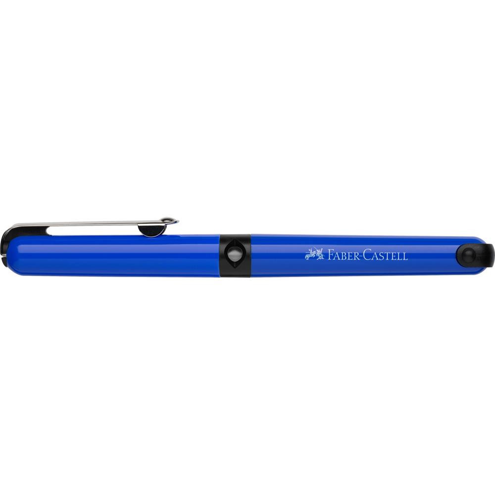 Szkolne pióro wieczne z wkładami - Faber-Castell - niebieskie, M