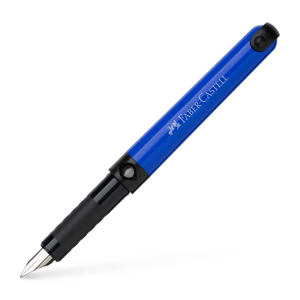 Szkolne pióro wieczne z wkładami - Faber-Castell - niebieskie, M