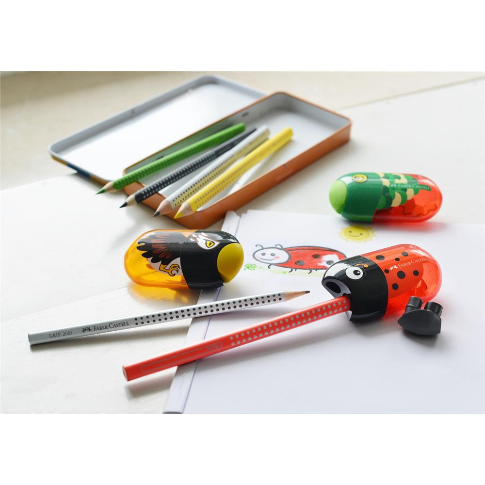 Temperówka podwójna z gumką, Rybka - Faber-Castell