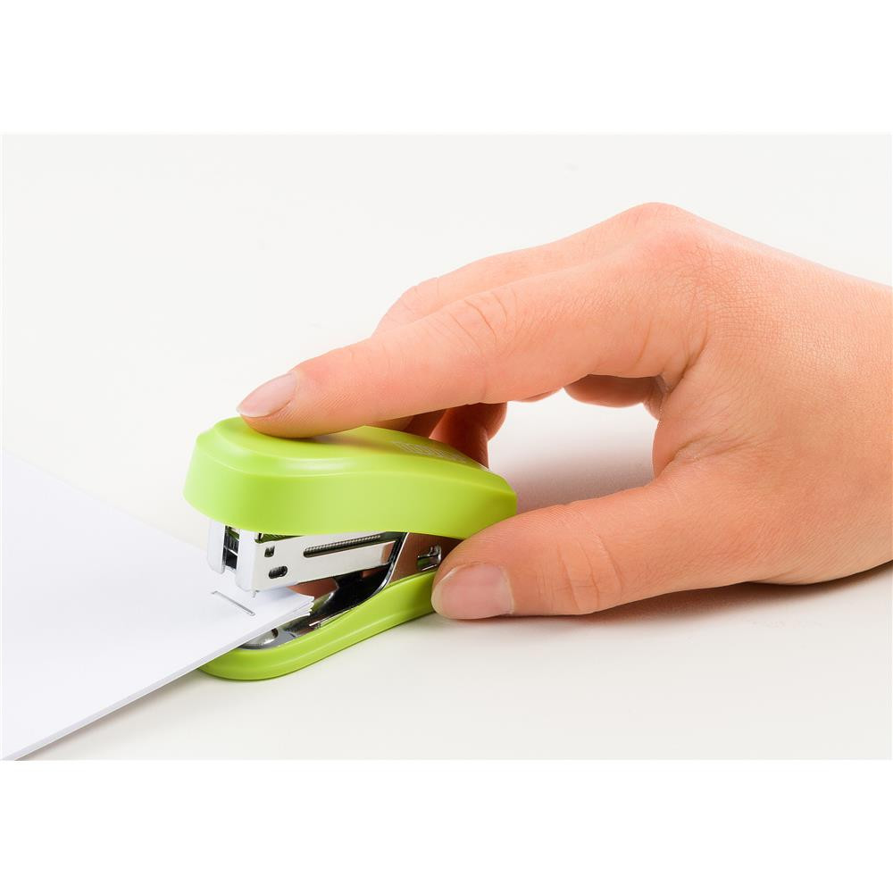 Office Mini stapler with staples - Novus - light green