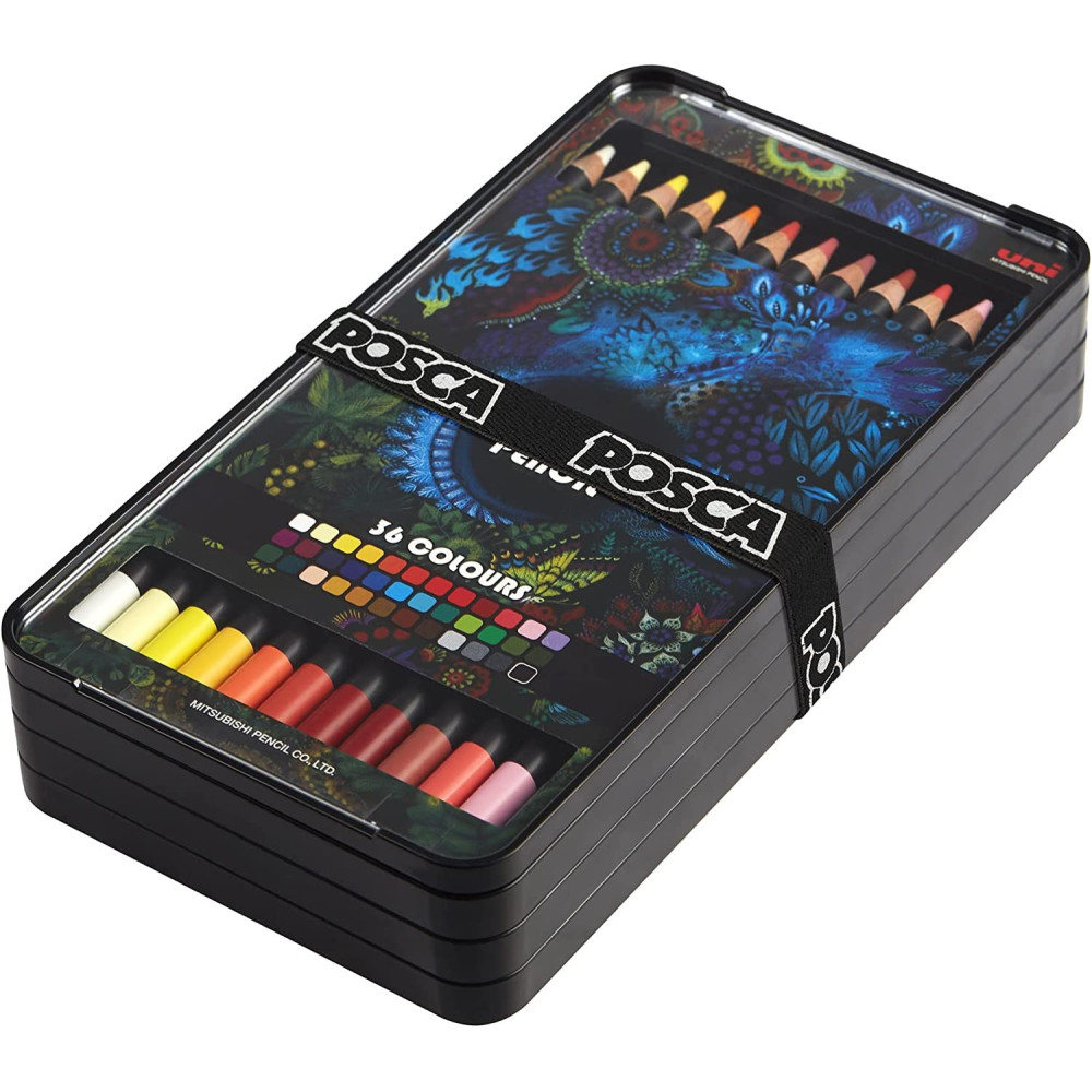 Zestaw kredek ołówkowych Posca Pencil - Uni Posca - 36 kolorów
