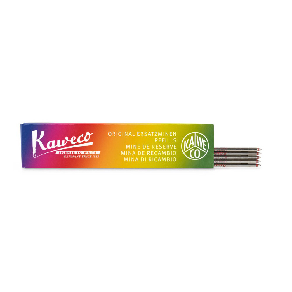 Ballpen D1 refills - Kaweco - red, 1 mm, 5 pcs.