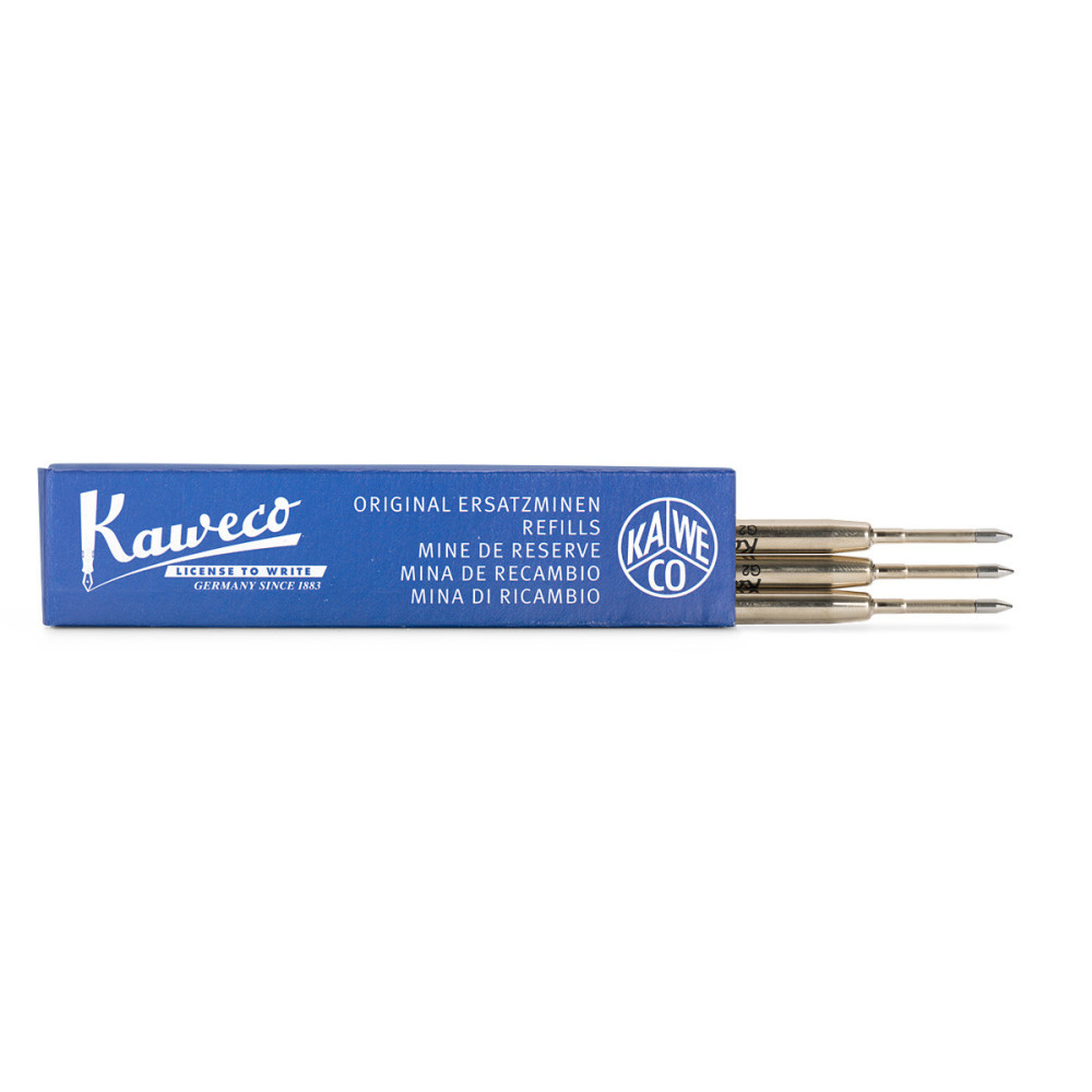 Wkłady G2 do długopisów - Kaweco - niebieskie, 1,4 mm, 3 szt.