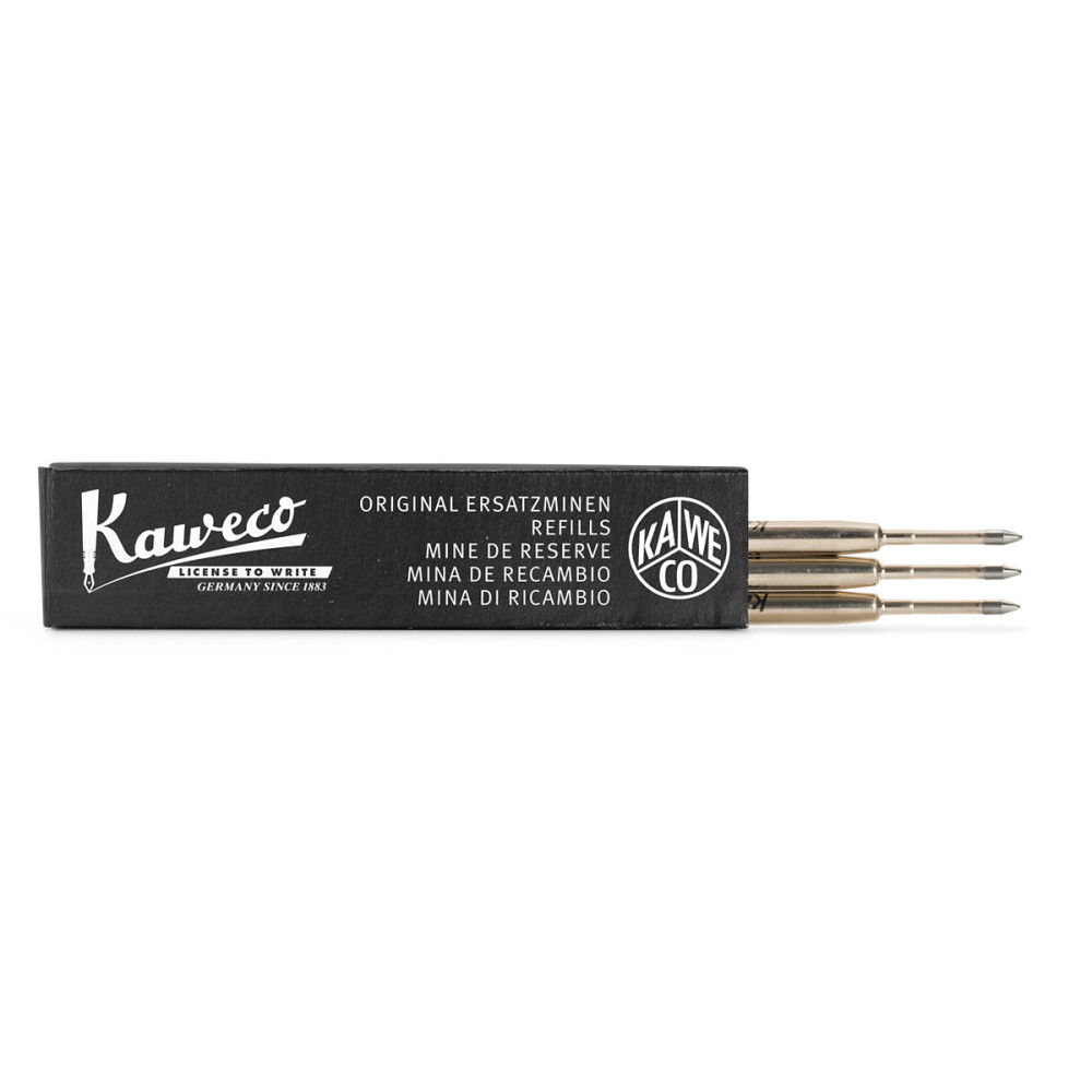 Ball pen G2 refills - Kaweco - black, 0,8 mm, 3 pcs.