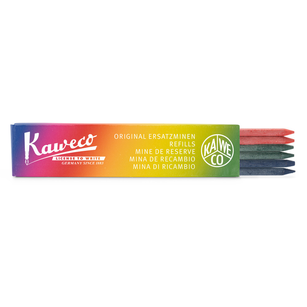 Grafity do ołówka automatycznego 3,2 mm - Kaweco - kolorowe, 6 szt.