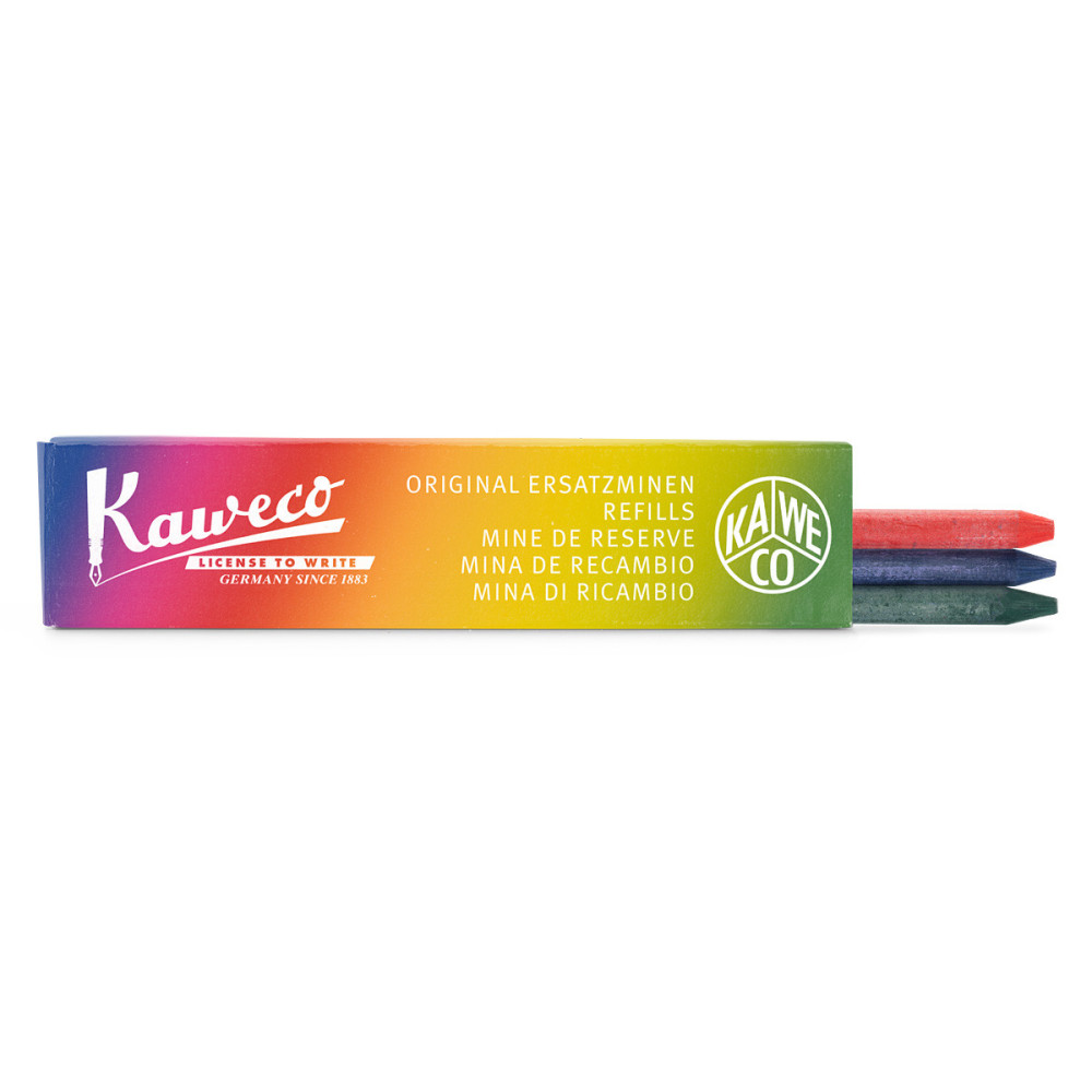 Grafity do ołówka automatycznego 5,6 mm - Kaweco - kolorowe, 3 szt.