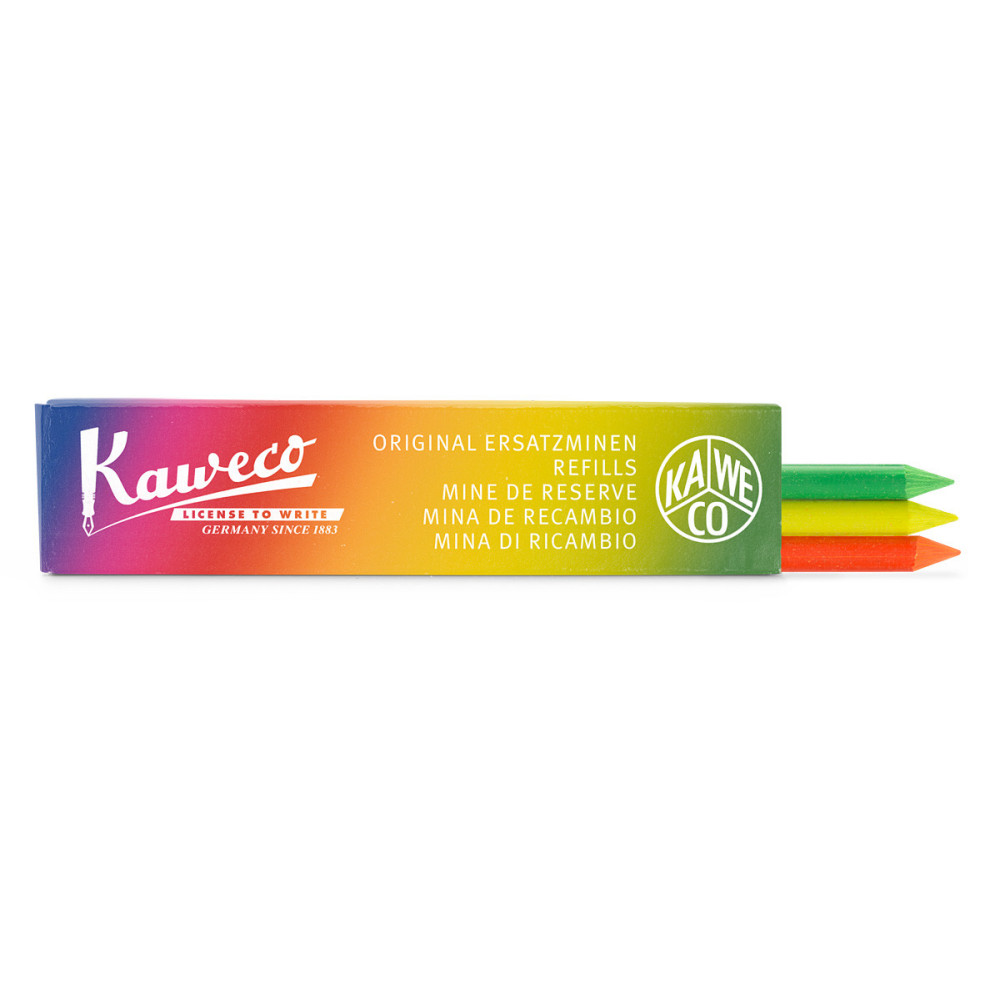 Grafity do ołówka automatycznego 5,6 mm - Kaweco - neonowe, 3 szt.