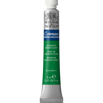 Cotman Watercolor Paint - Winsor & Newton - Hooker's Green Light, 8 ml