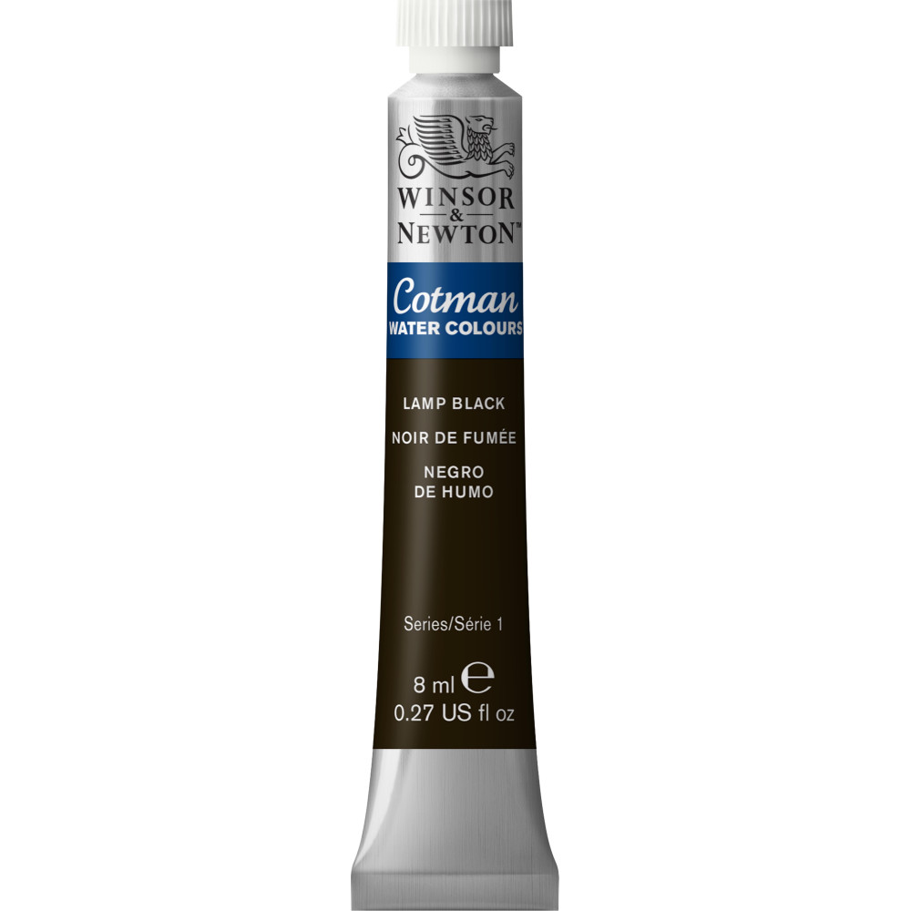 Farba akwarelowa Cotman - Winsor & Newton - Lamp Black, 8 ml