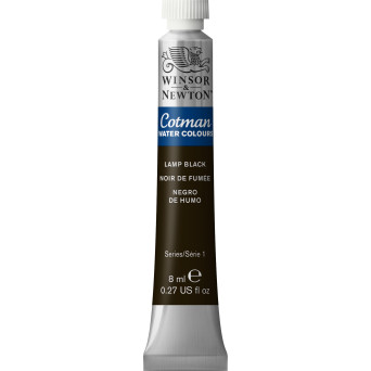 Farba akwarelowa Cotman - Winsor & Newton - Lamp Black, 8 ml