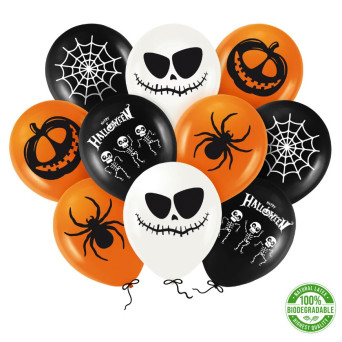 Balony lateksowe, Halloween - 30 cm, 10 szt.