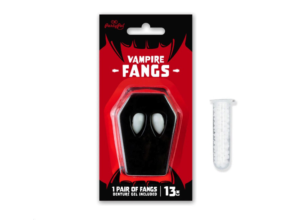 Halloween vampire fangs - 13 mm, 2 pcs.