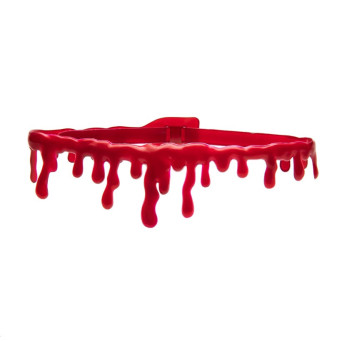 Bloody neck choker for Halloween - 4,5 x 44,5 cm