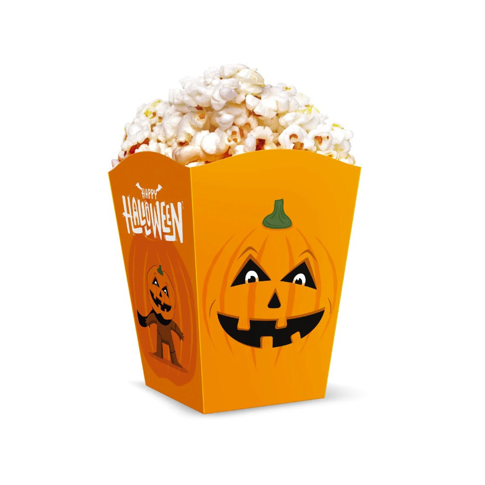 Pudełka na popcorn, Halloween Monsters - 10 x 7,5 cm, 6 szt.